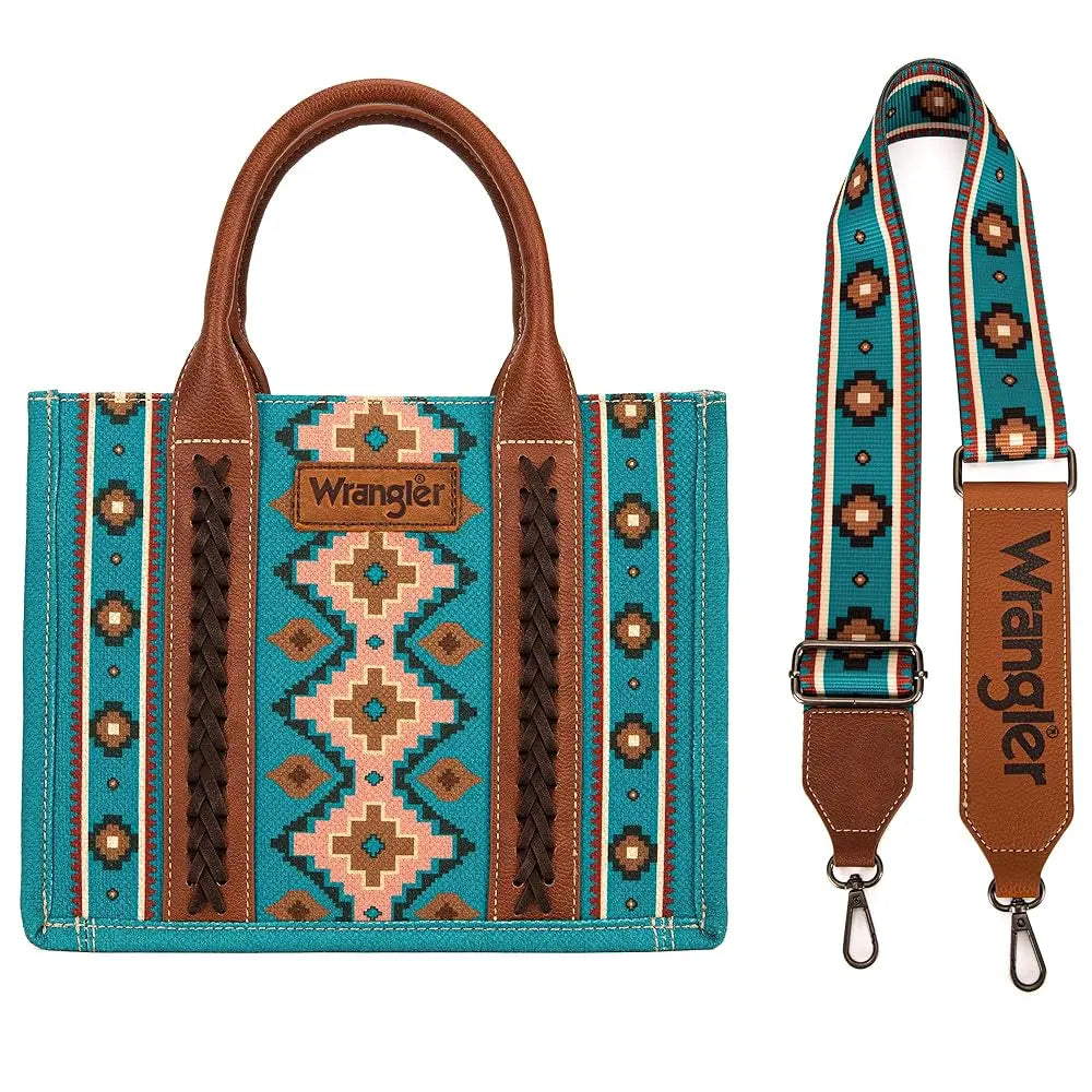 Wrangler Tote Bag for Women Purses Aztec Handbags Western Purses wrangler totebag wide tote