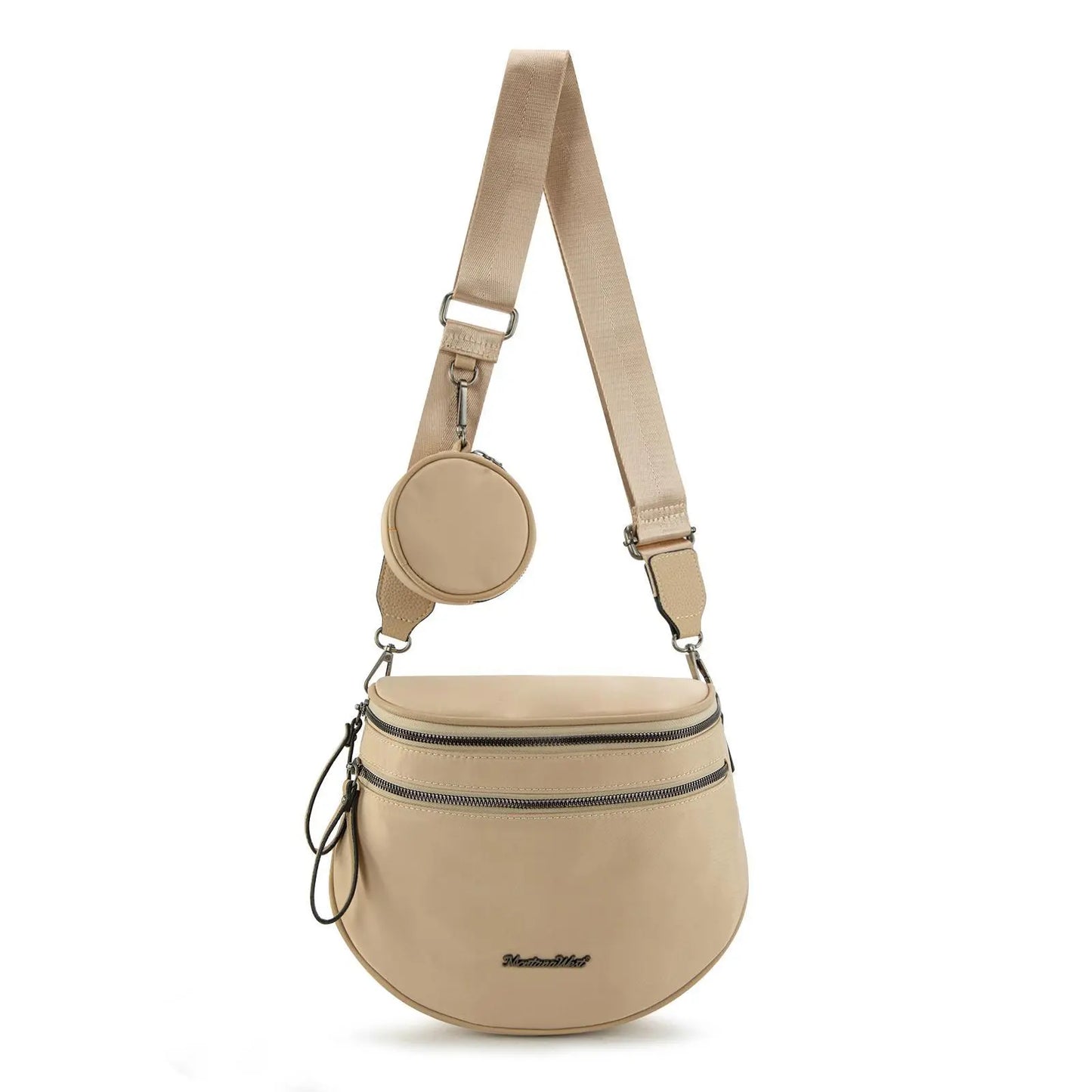 Montana West Large Bum Bag Nylon Crossbody Bags Mom Purse with with Coin Purse
