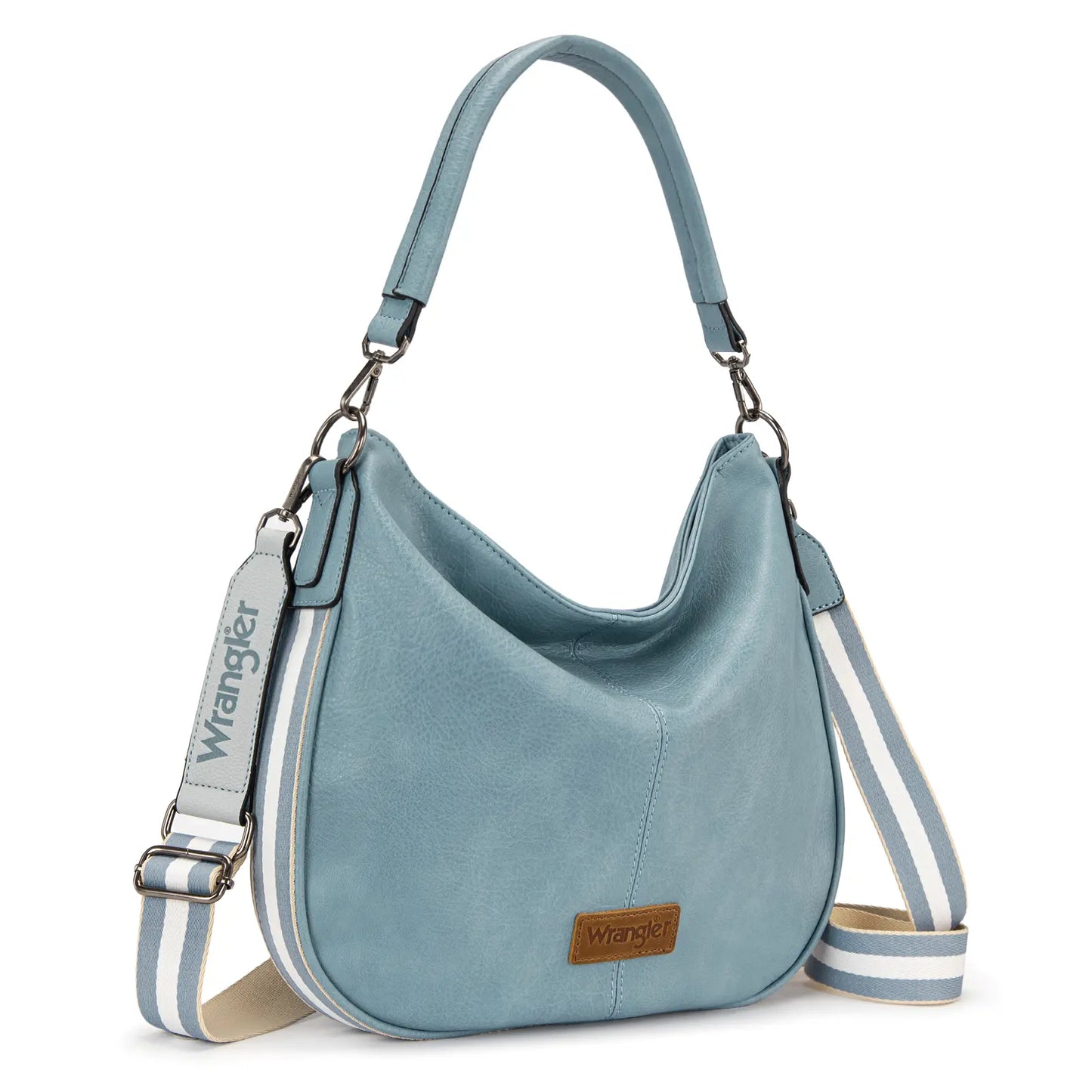 Wrangler Hobo Bags Large Crossbody Bags for Women Shoulder Purses with Striped Cotton Straps