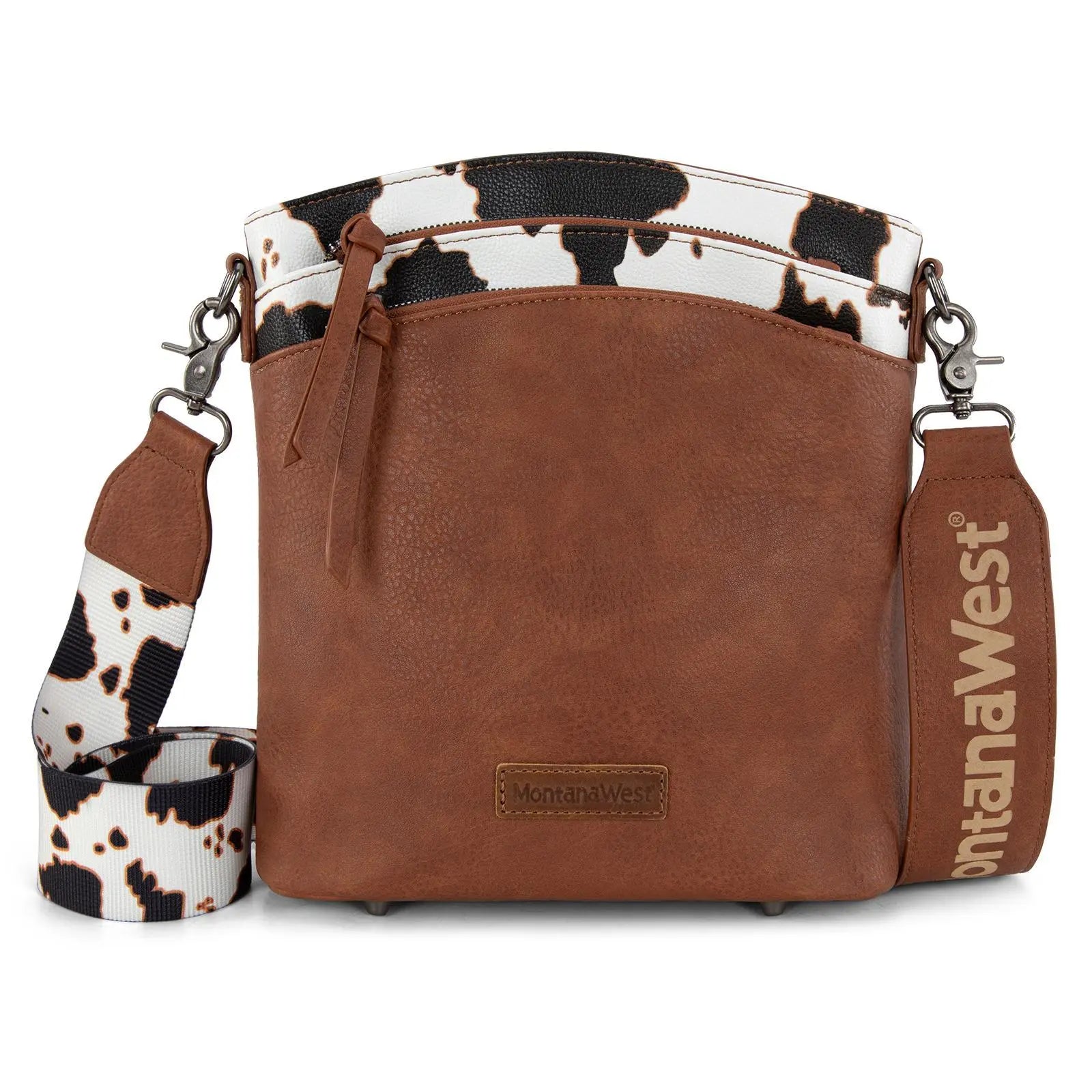 Montana West Double Compartments Cross Body Bag for Women with Adjustable Strap