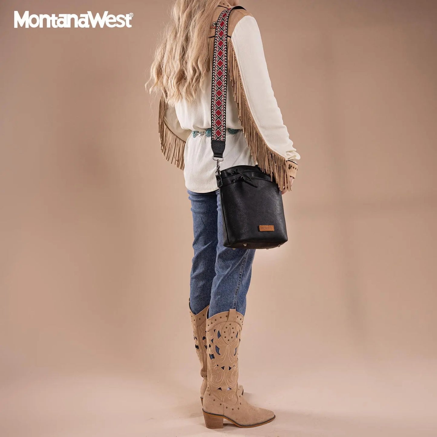 Montana West Double Compartments Cross Body Bag for Women with Adjustable Strap