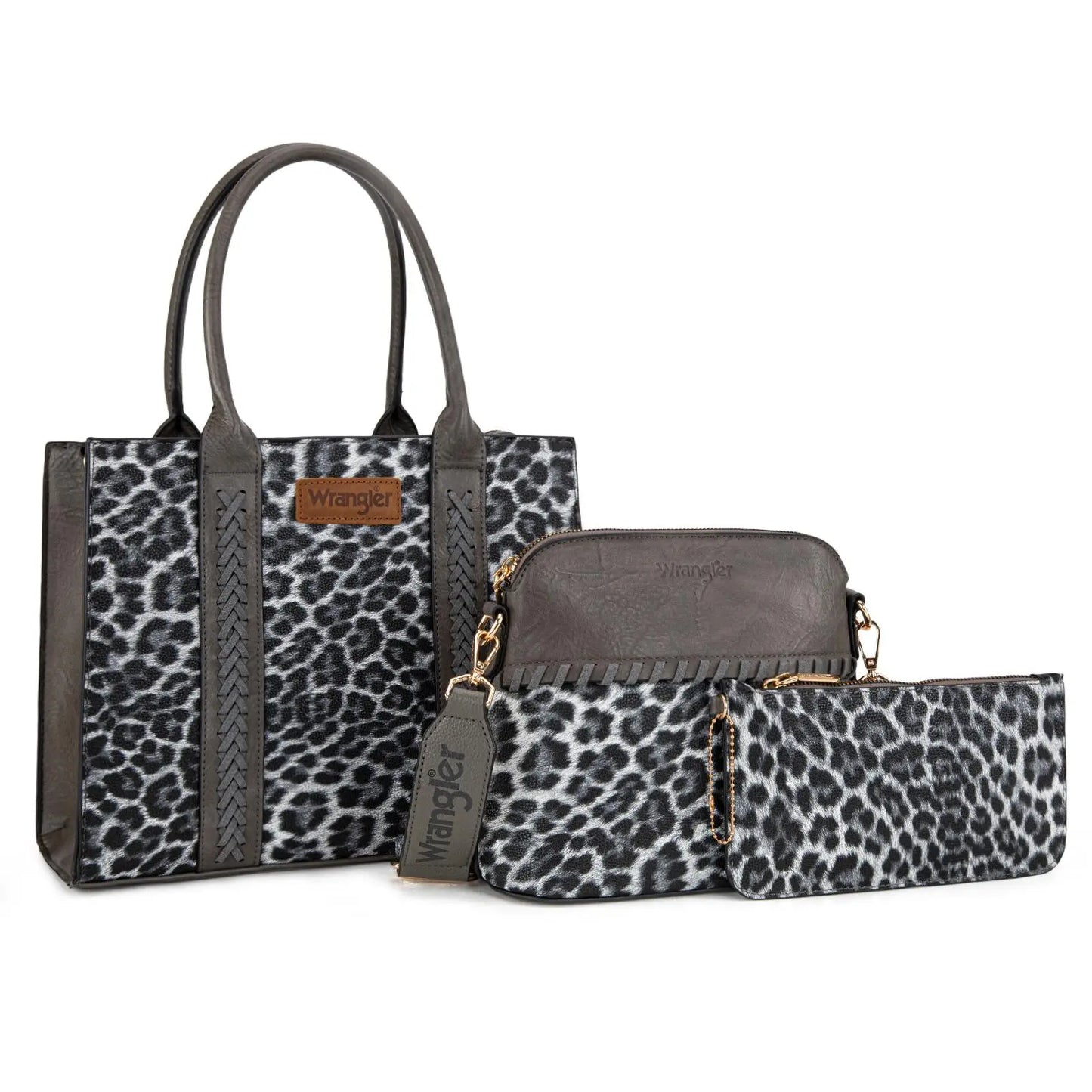 Wrangler 3Pcs Purses for Women Tote Bag Crossbody Handbag Sets with Strap 3 Set