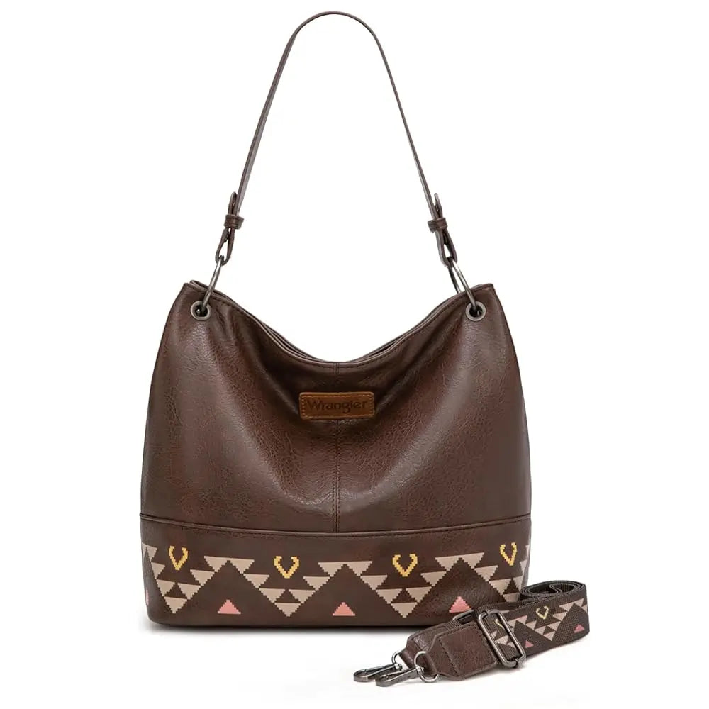 Wrangler Hobo Bag for Women Casual Shoulder Bag with Detachable Strap
