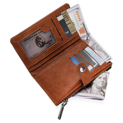 Wrangler Wallet for Women Cow Print Bifold Wallet Card Cases & Money Organizers