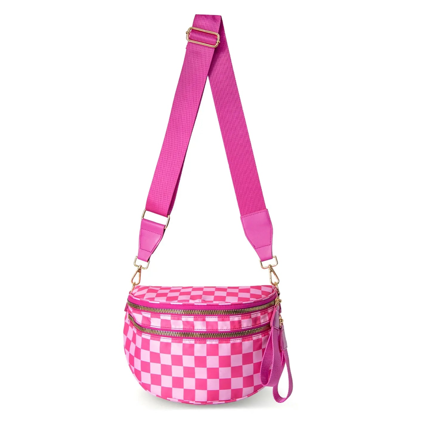 Gold Blush BEST SELLING Nylon Bum Bag Crossbody Bag MORE COLORS! Checkered Bum Bag Versatile Bum Bag