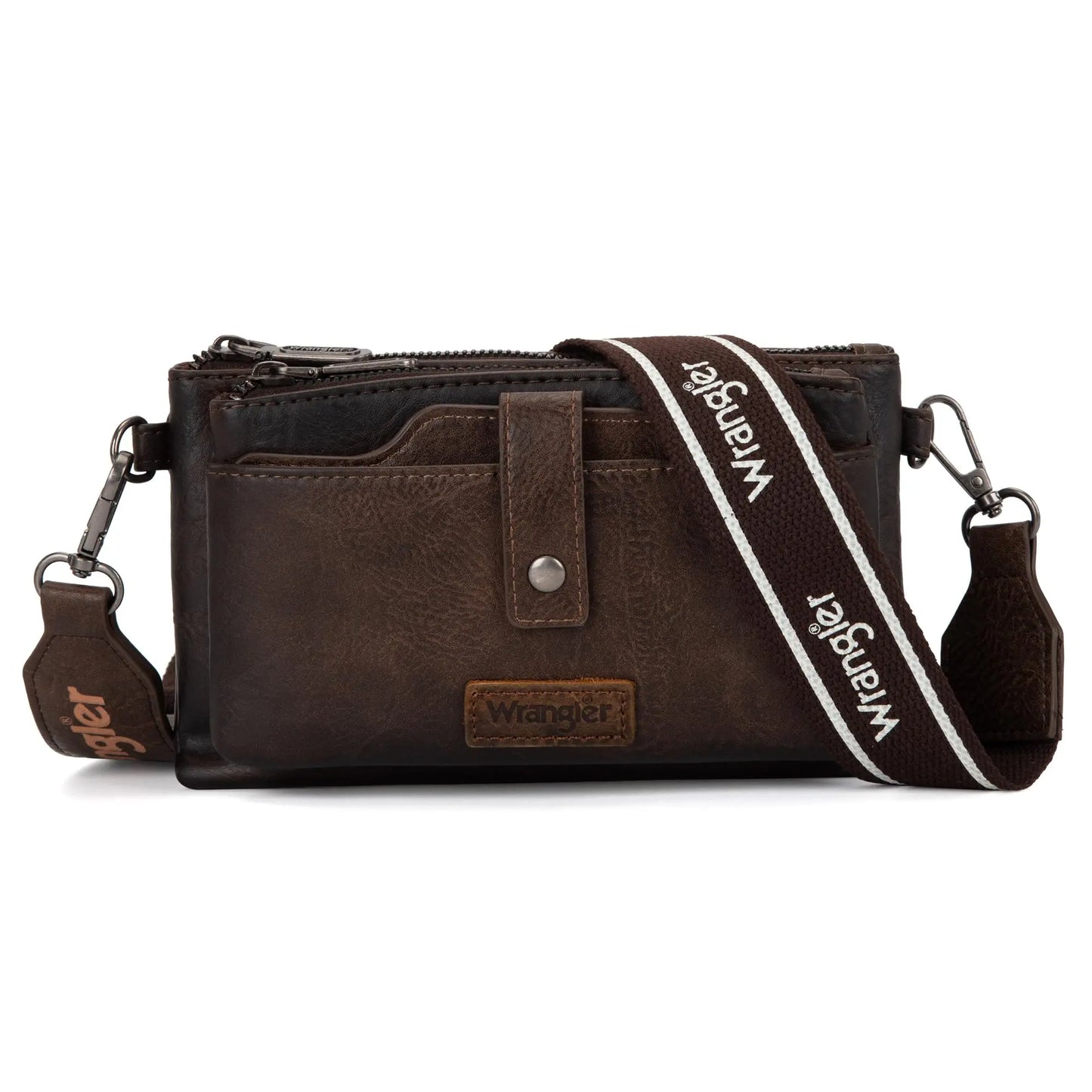 Wrangler Wallet Purse for Women Multi-function Crossbody Bags Wallet Women with Double Layer Small Purse