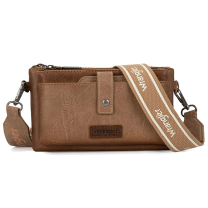 Wrangler Wallet Purse for Women Multi-function Crossbody Bags Wallet Women with Double Layer Small Purse