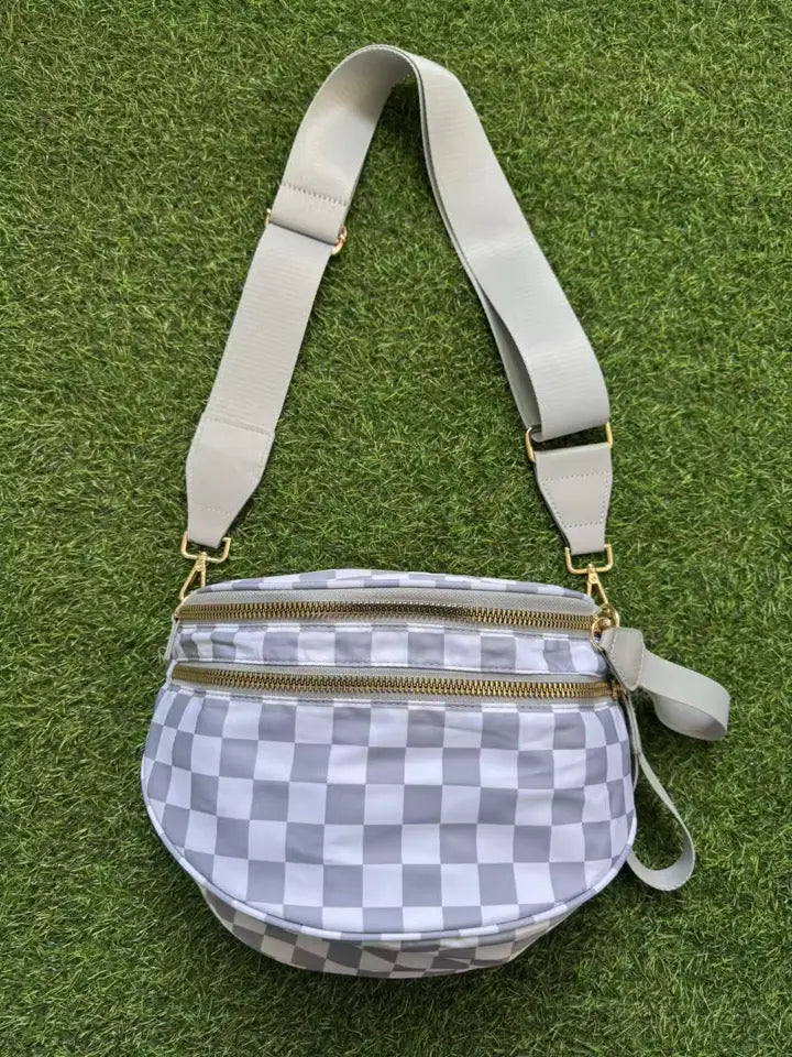 Gold Blush BEST SELLING Nylon Bum Bag Crossbody Bag MORE COLORS! Checkered Bum Bag Versatile Bum Bag