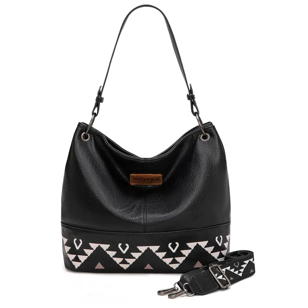 Wrangler Hobo Bag for Women Casual Shoulder Bag with Detachable Strap