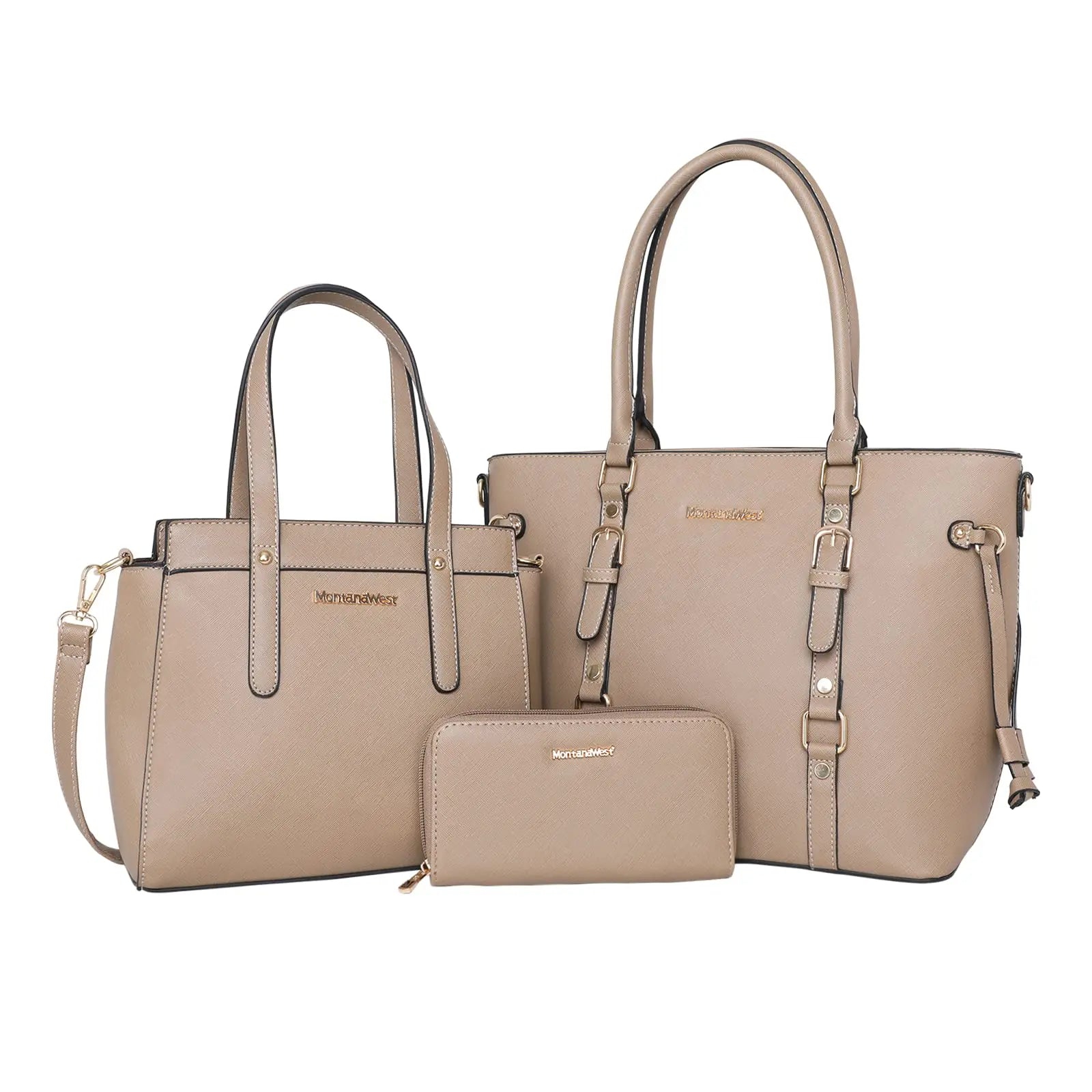 Montana West 3PCS Purses for Women  Tote Bag and Wallet Set Shoulder Satchel Handbags