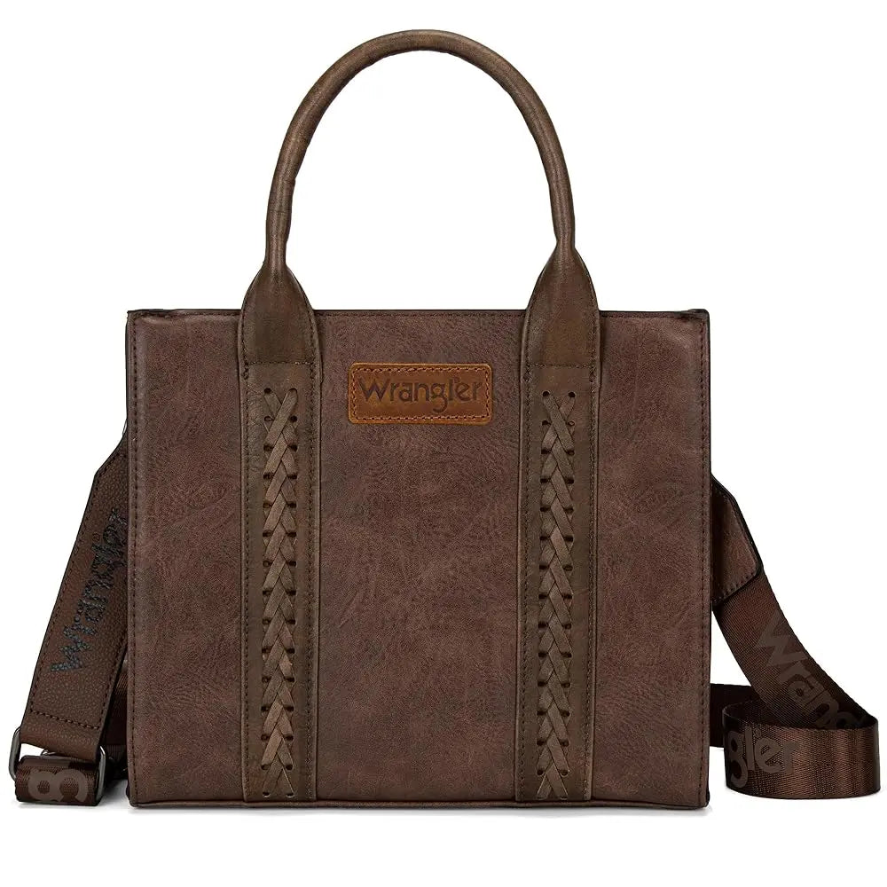 Wrangler Medium Tote Bag Top Handle Handbags Satchel Bag Women with Crossbody Strap