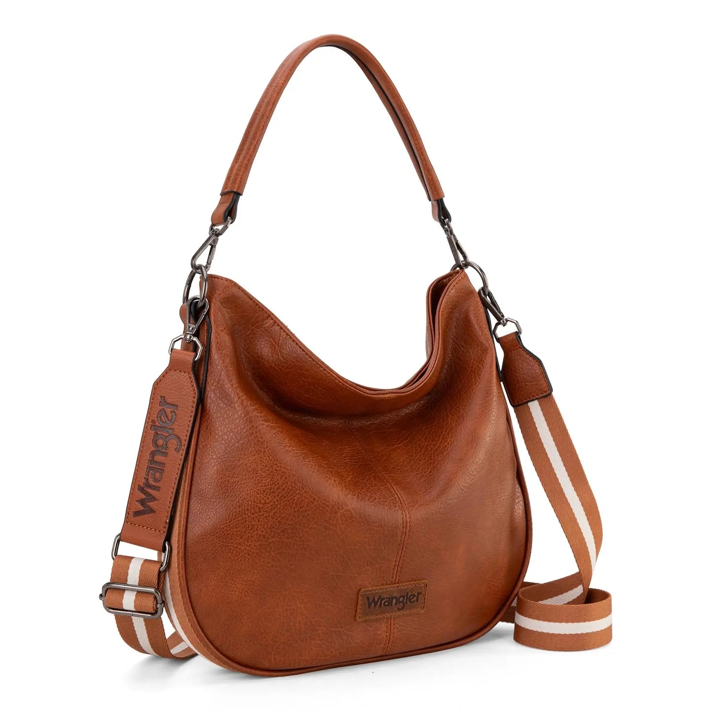 Wrangler Hobo Bags Large Crossbody Bags for Women Shoulder Purses with Striped Cotton Straps