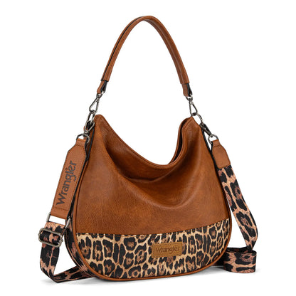 Wrangler Hobo Bags Large Crossbody Bags for Women Shoulder Purses with Striped Cotton Straps
