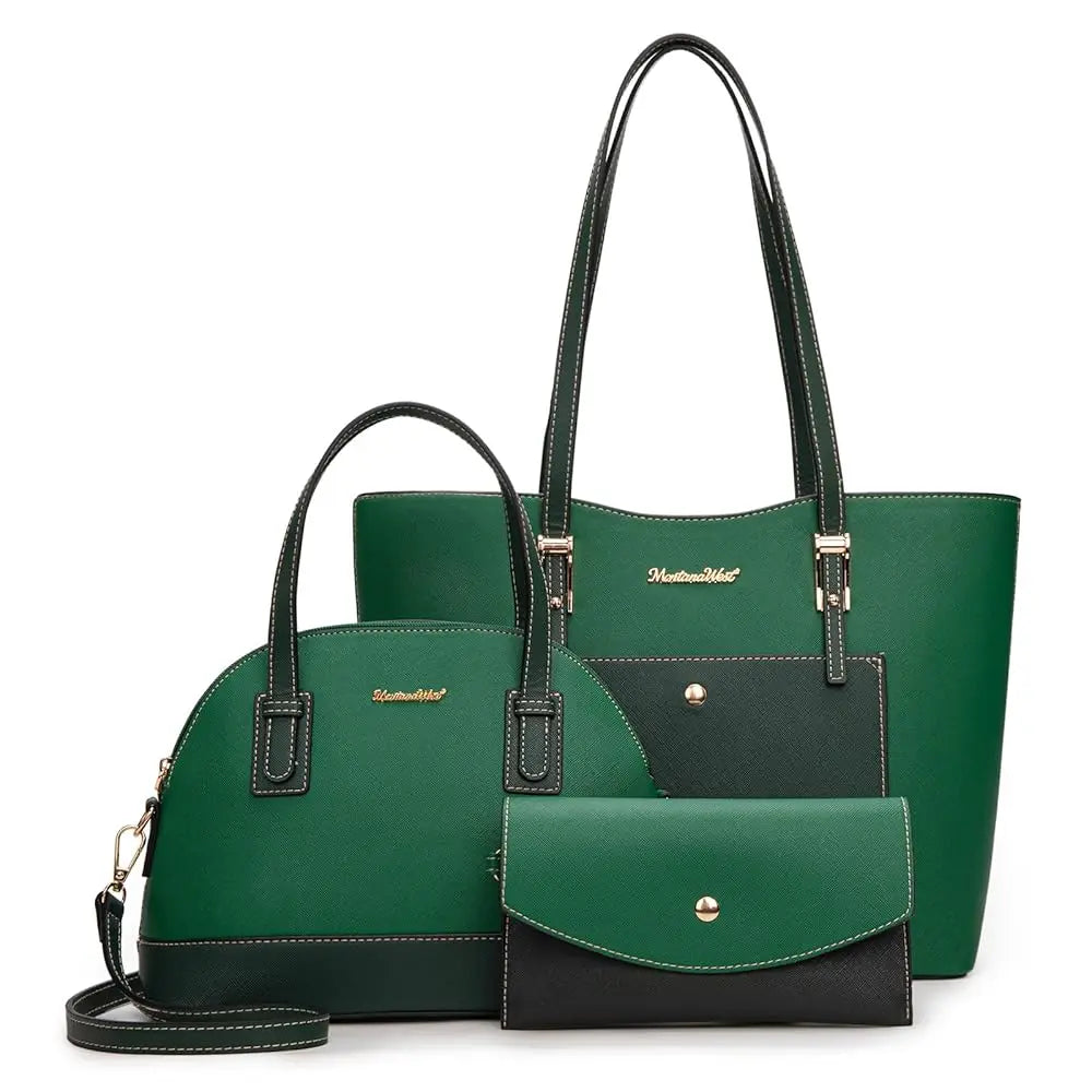 Montana West 3PCS Purses for Women  Tote Bag and Wallet Set Shoulder Satchel Handbags