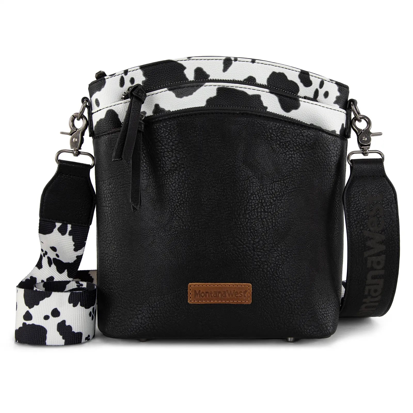 Montana West Double Compartments Cross Body Bag for Women with Adjustable Strap