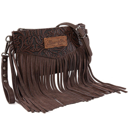 Wrangler Crossbody Small Purse for Women Wristlet Fringe Bag Western Purse