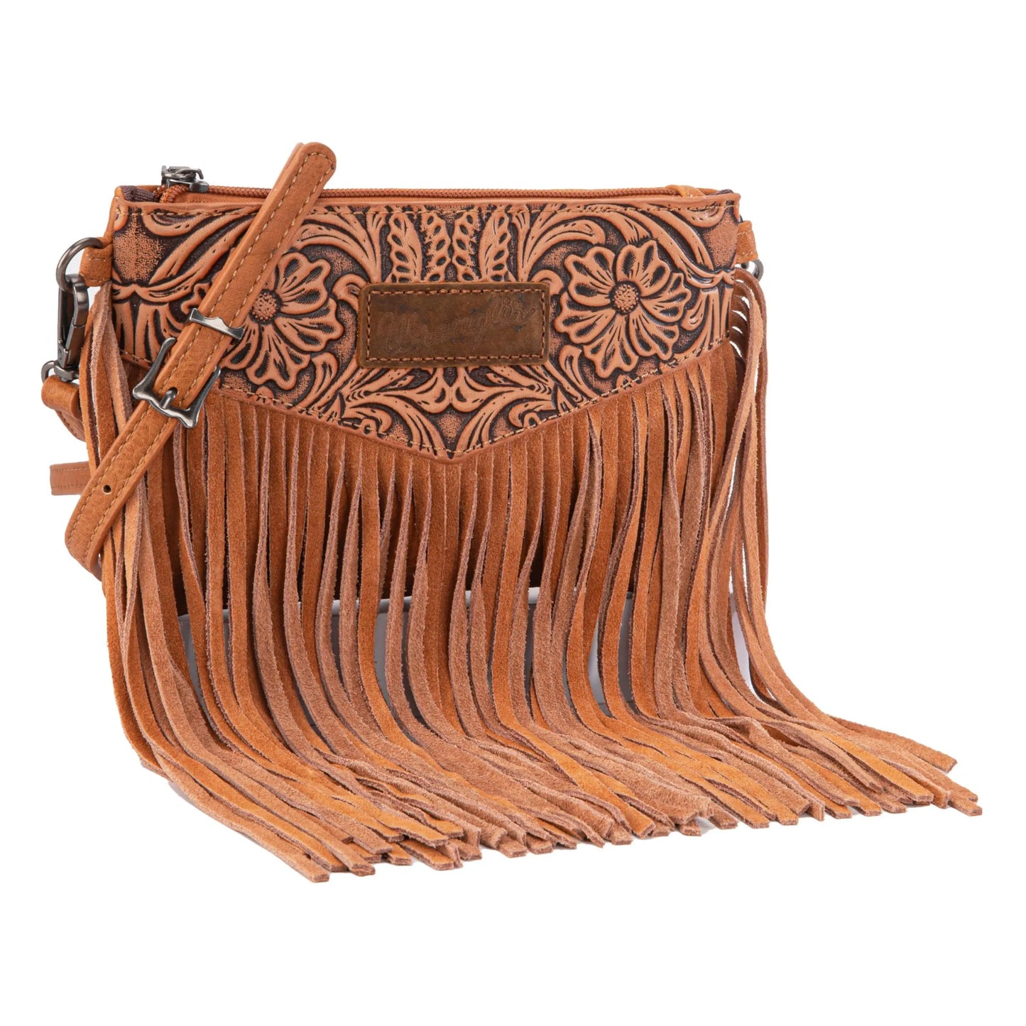 Wrangler Crossbody Small Purse for Women Wristlet Fringe Bag Western Purse