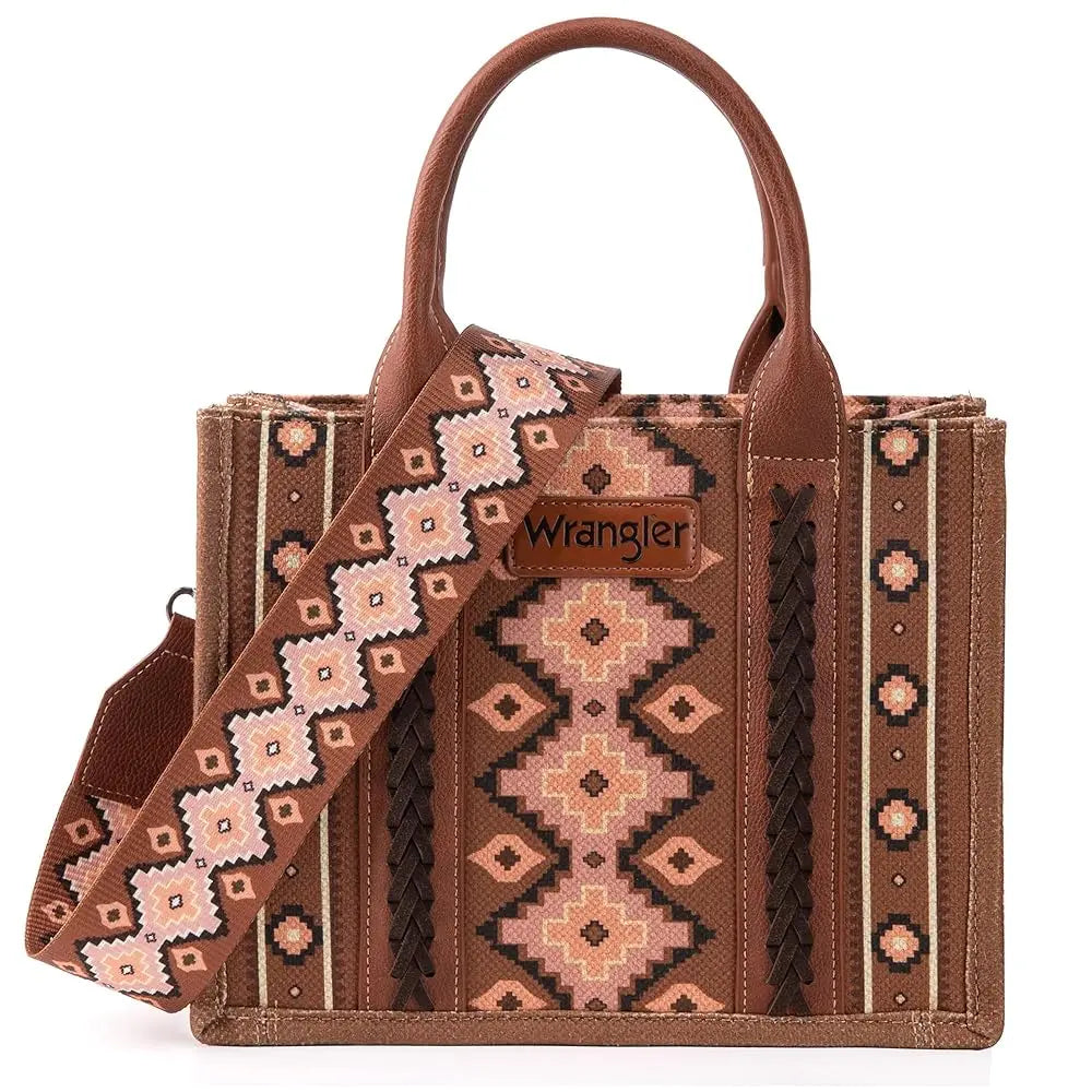 Wrangler Tote Bag for Women Purses Aztec Handbags Western Purses wrangler totebag wide tote