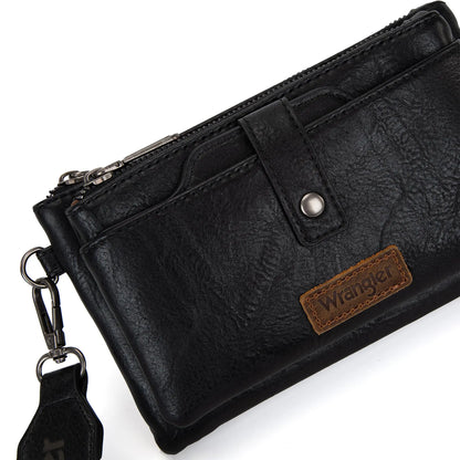 Wrangler Wallet Purse for Women Multi-function Crossbody Bags Wallet Women with Double Layer Small Purse