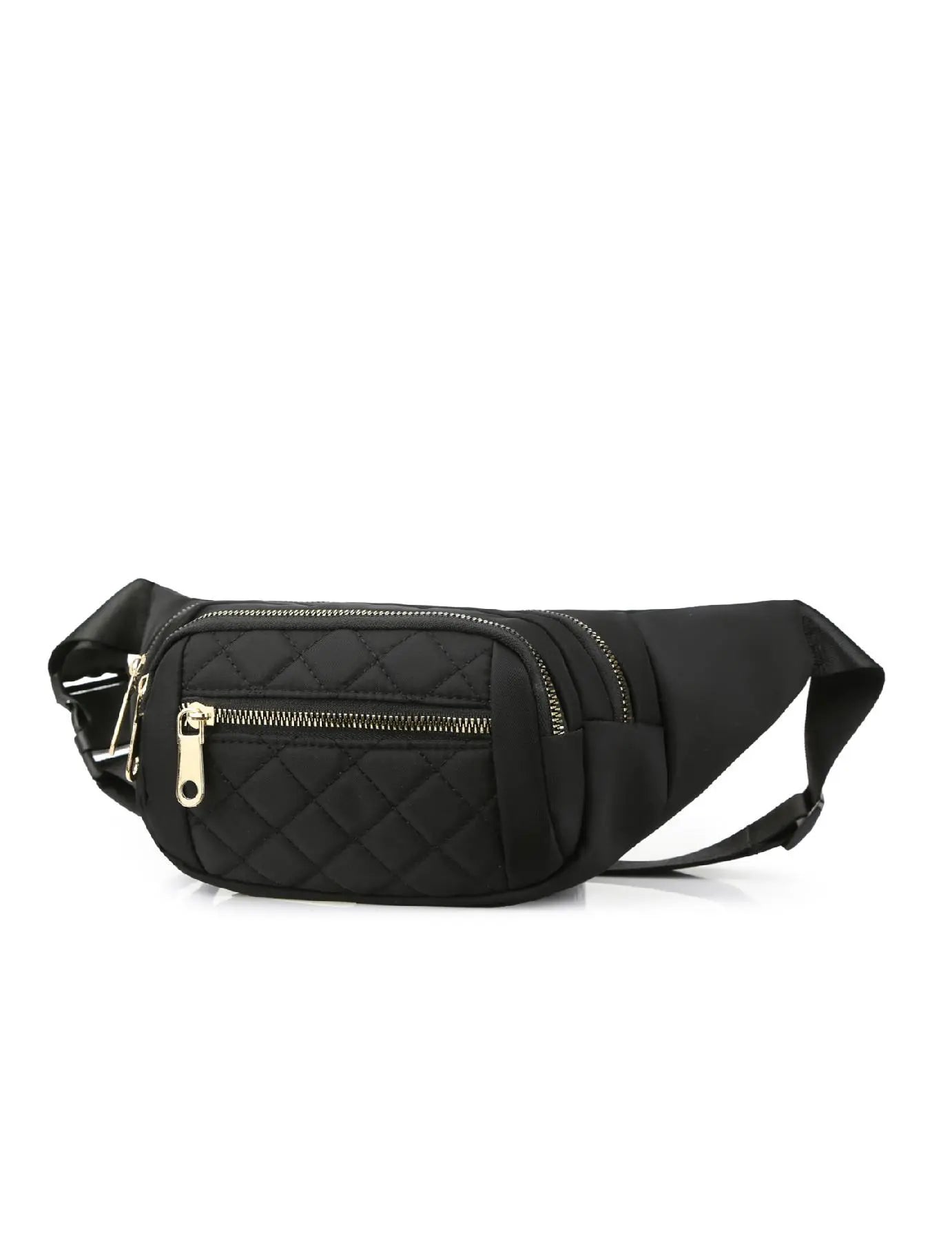 Women's Solid Color Diamond Quilted Fanny Pack, Fashionable Multi-pocket Design Zipper Chest Bag, Casual All-match Fanny Pack for Daily Used, Zipper Belt Bag, Fashion Waist Packs, Waist Bags