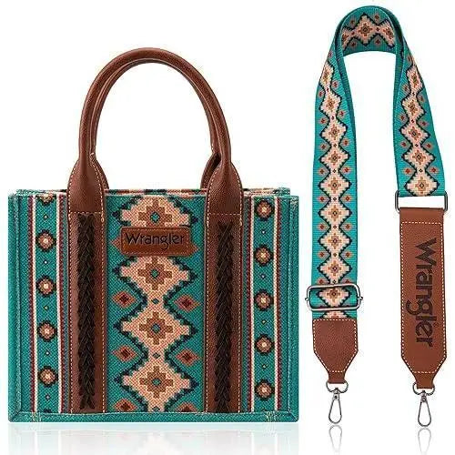 Wrangler Tote Bag for Women Purses Aztec Handbags Western Purses wrangler totebag wide tote
