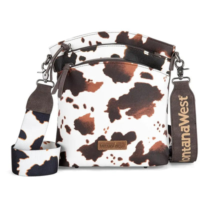 Montana West Double Compartments Cross Body Bag for Women with Adjustable Strap