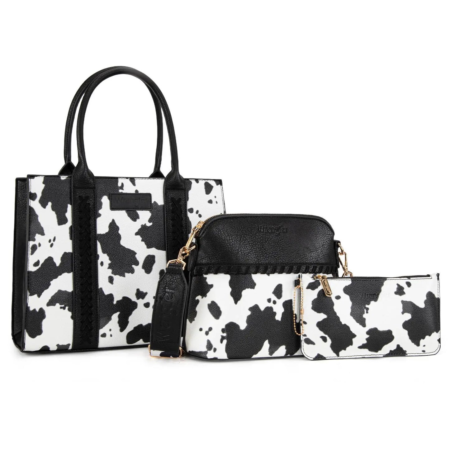 Wrangler 3Pcs Purses for Women Tote Bag Crossbody Handbag Sets with Strap 3 Set
