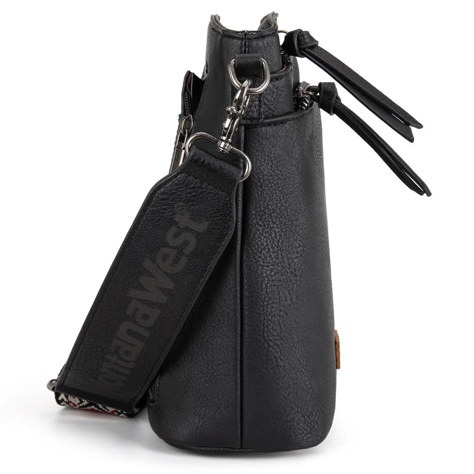 Montana West Double Compartments Cross Body Bag for Women with Adjustable Strap