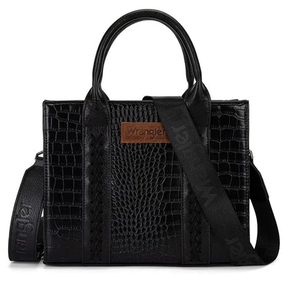 Wrangler Medium Tote Bag Top Handle Handbags Satchel Bag Women with Crossbody Strap