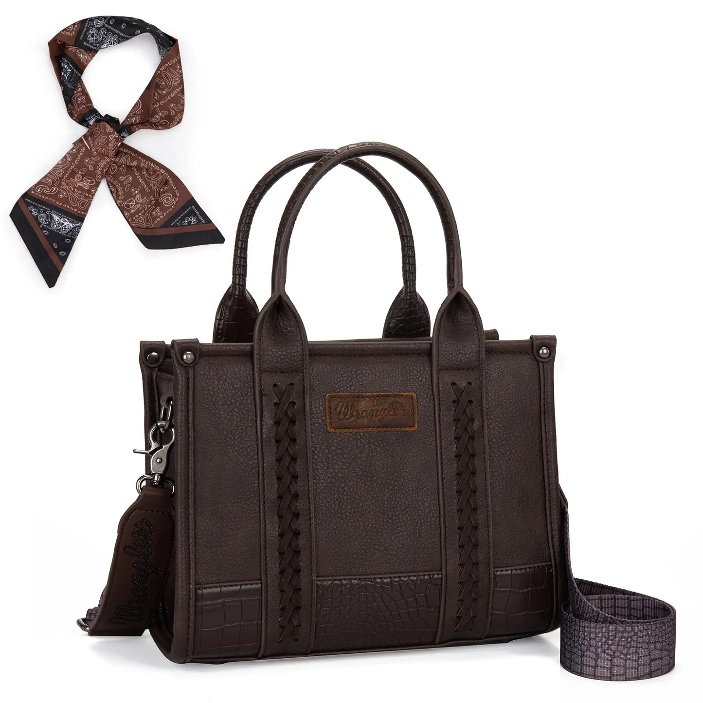 Wrangler Tote Bag for Women Western Cow Print Purse Designer Top Handle Handbags