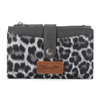 Wrangler Wallet for Women Cow Print Bifold Wallet Card Cases & Money Organizers