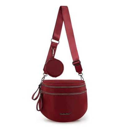 Montana West Large Bum Bag Nylon Crossbody Bags Mom Purse with with Coin Purse