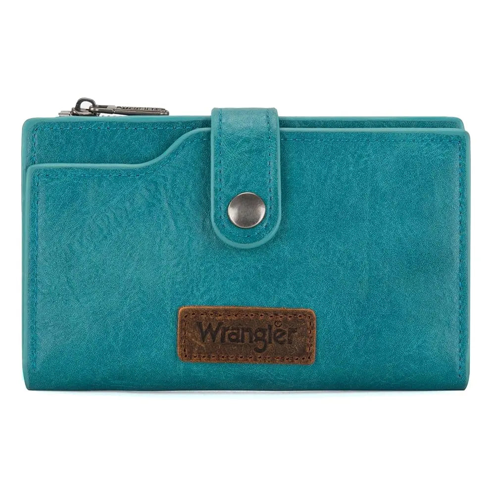 Wrangler Wallet for Women Cow Print Bifold Wallet Card Cases & Money Organizers