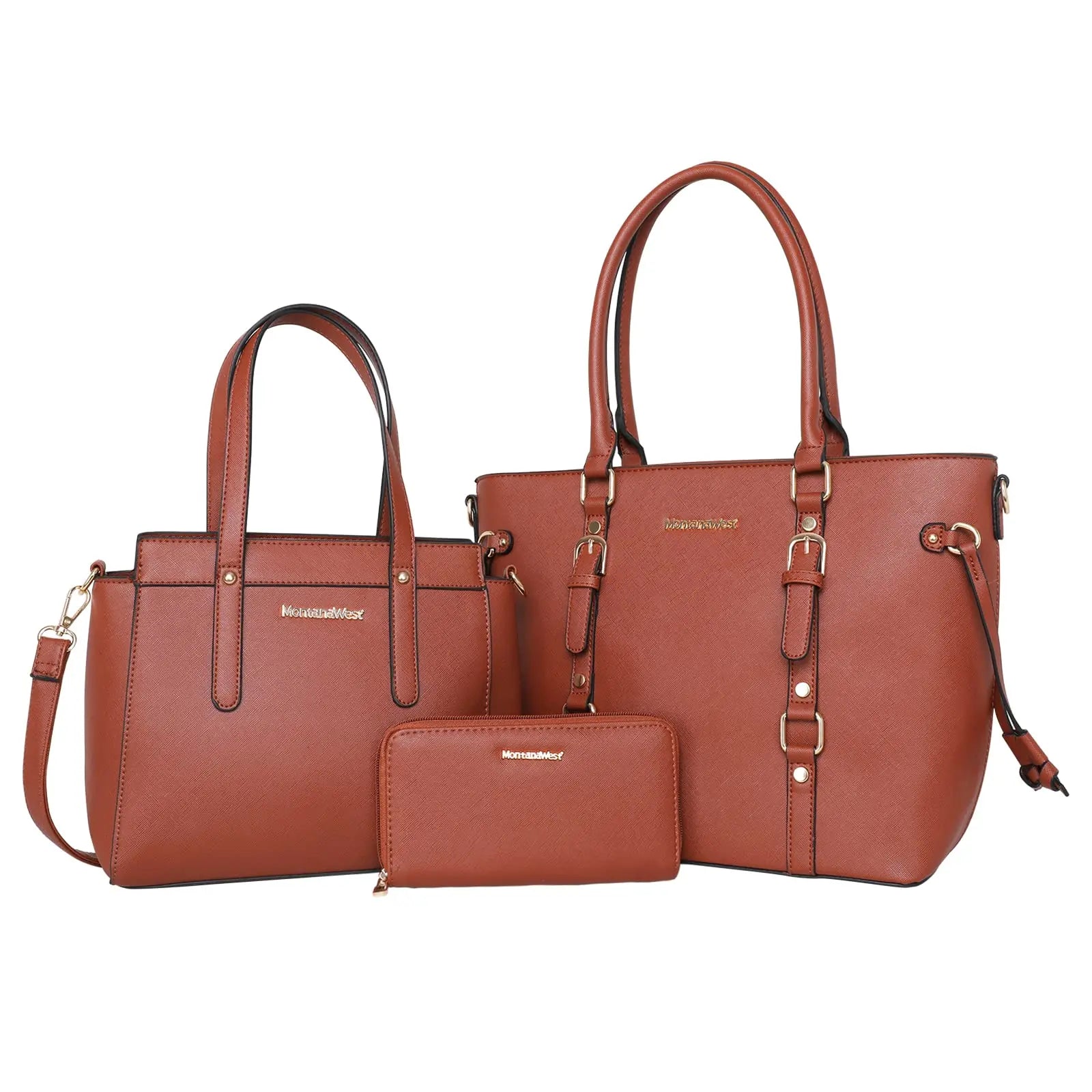 Montana West 3PCS Purses for Women  Tote Bag and Wallet Set Shoulder Satchel Handbags