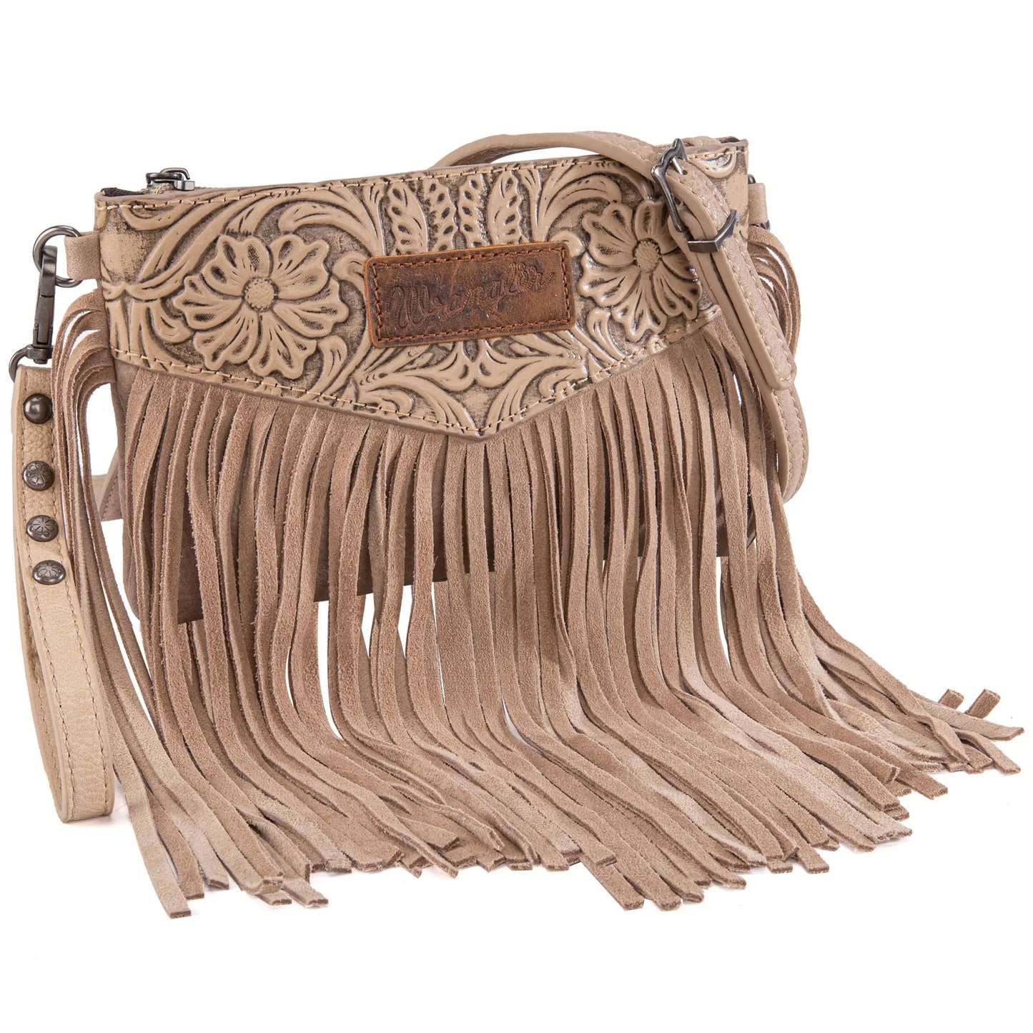 Wrangler Crossbody Small Purse for Women Wristlet Fringe Bag Western Purse