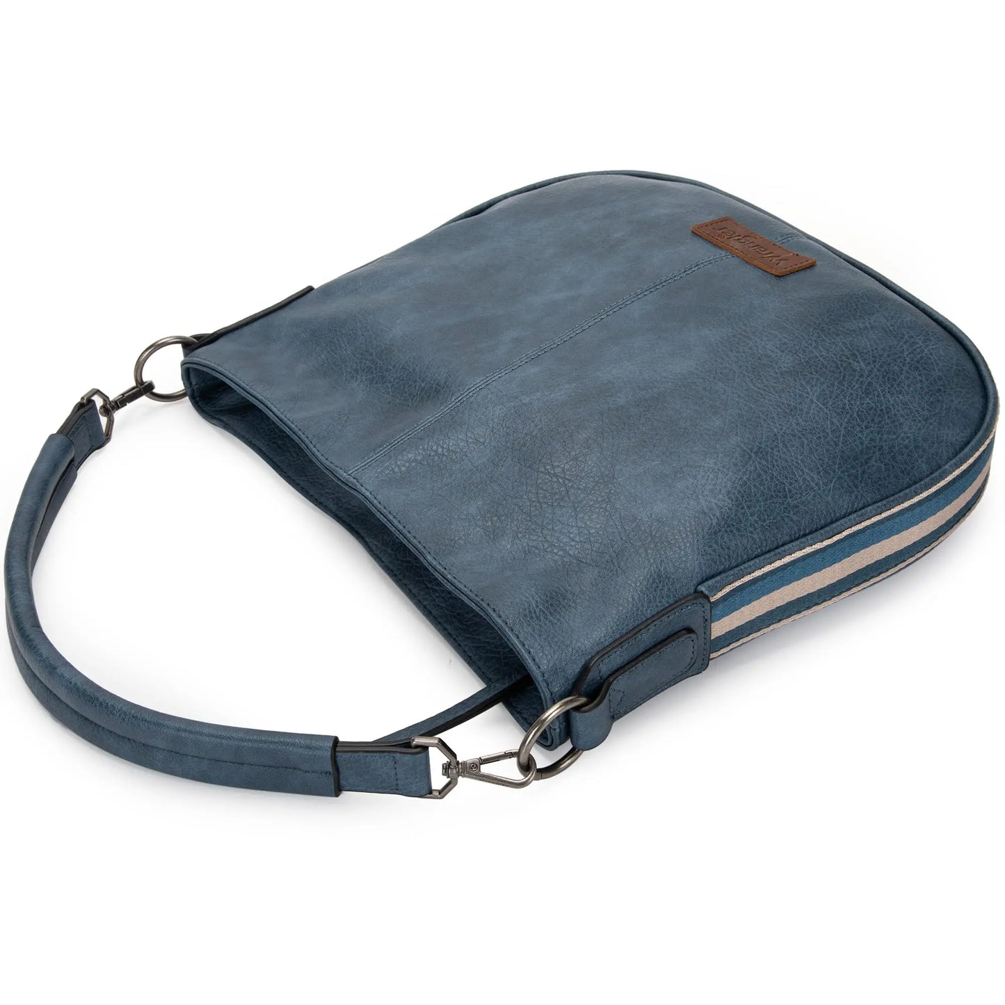 Wrangler Hobo Bags Large Crossbody Bags for Women Shoulder Purses with Striped Cotton Straps