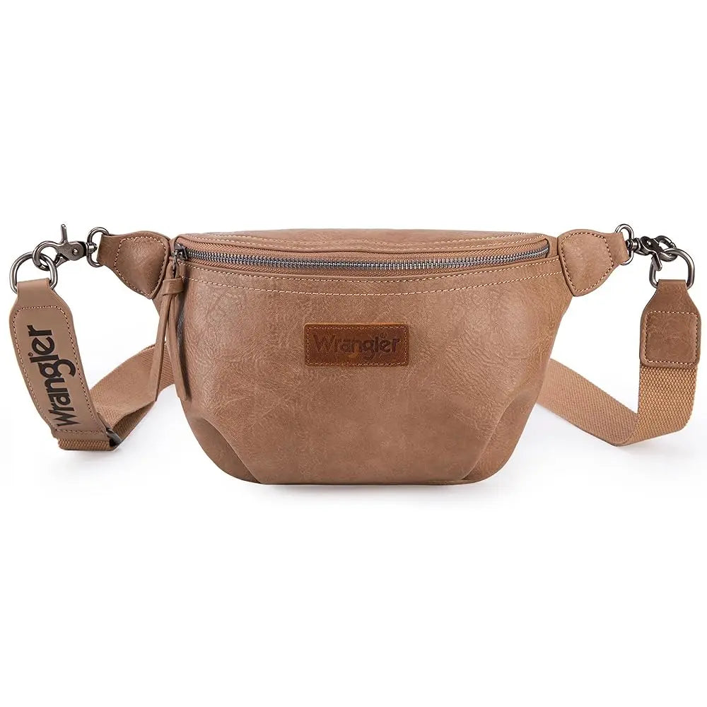 Wrangler Large Fanny Packs for Women Travel Belt Bag with Adjustable Detachable Long Strap