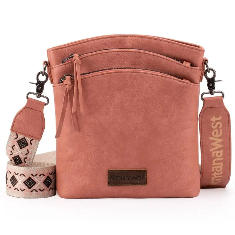 Montana West Double Compartments Cross Body Bag for Women with Adjustable Strap