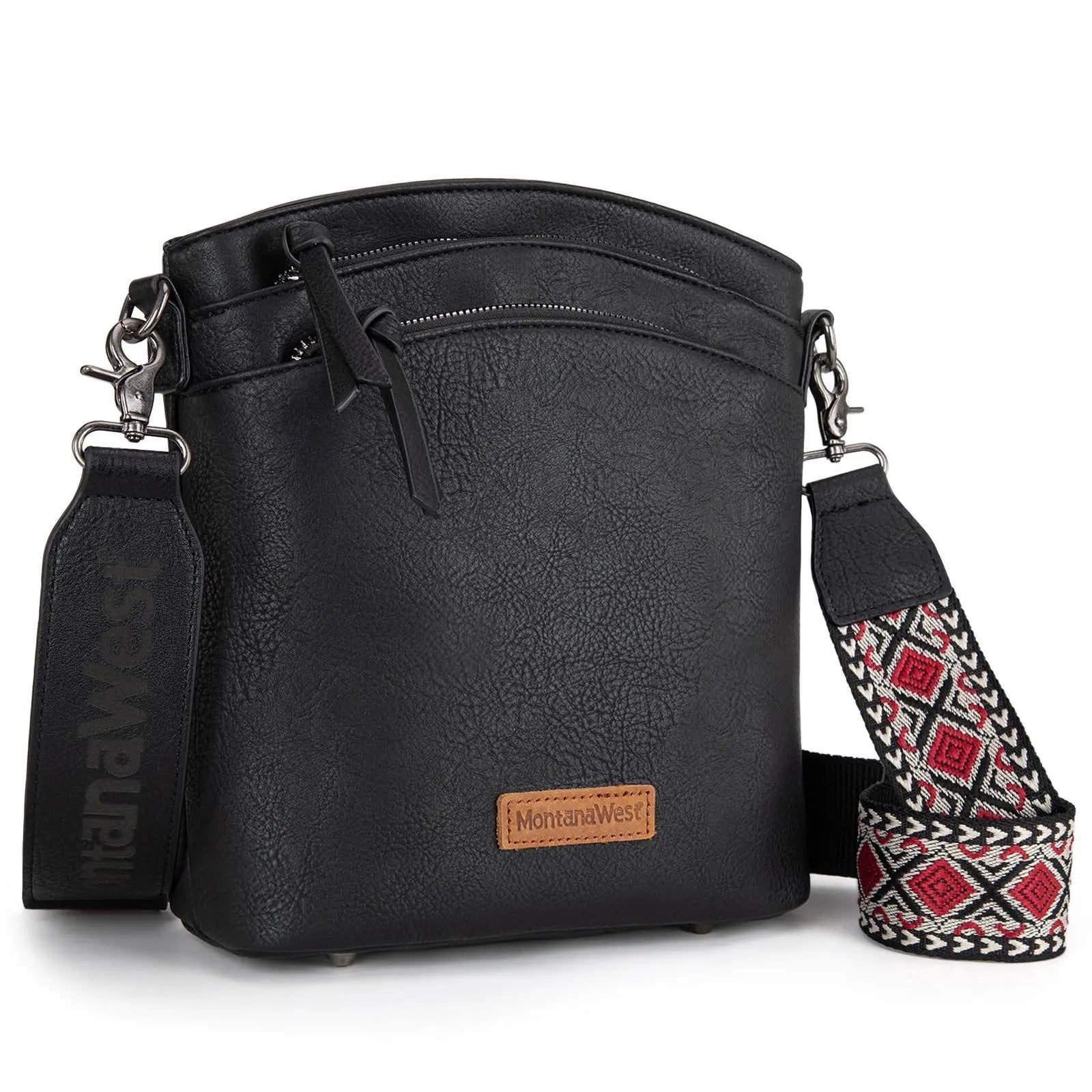 Montana West Double Compartments Cross Body Bag for Women with Adjustable Strap