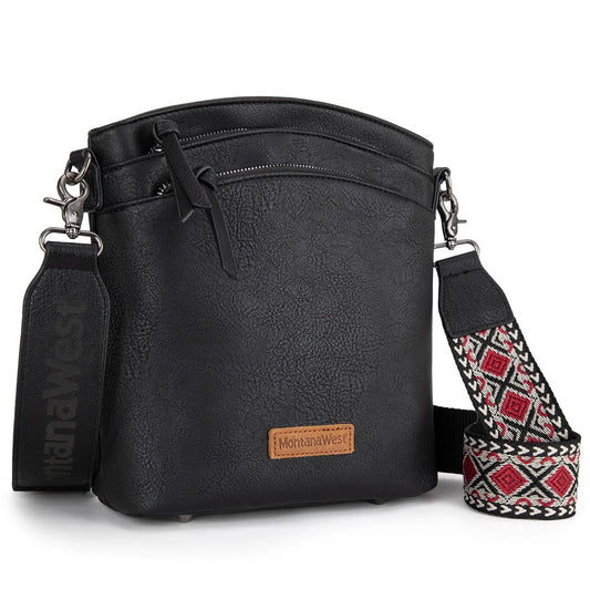 Montana West Double Compartments Cross Body Bag for Women with Adjustable Strap