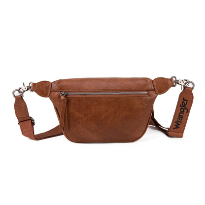 Wrangler Large Fanny Packs for Women Travel Belt Bag with Adjustable Detachable Long Strap