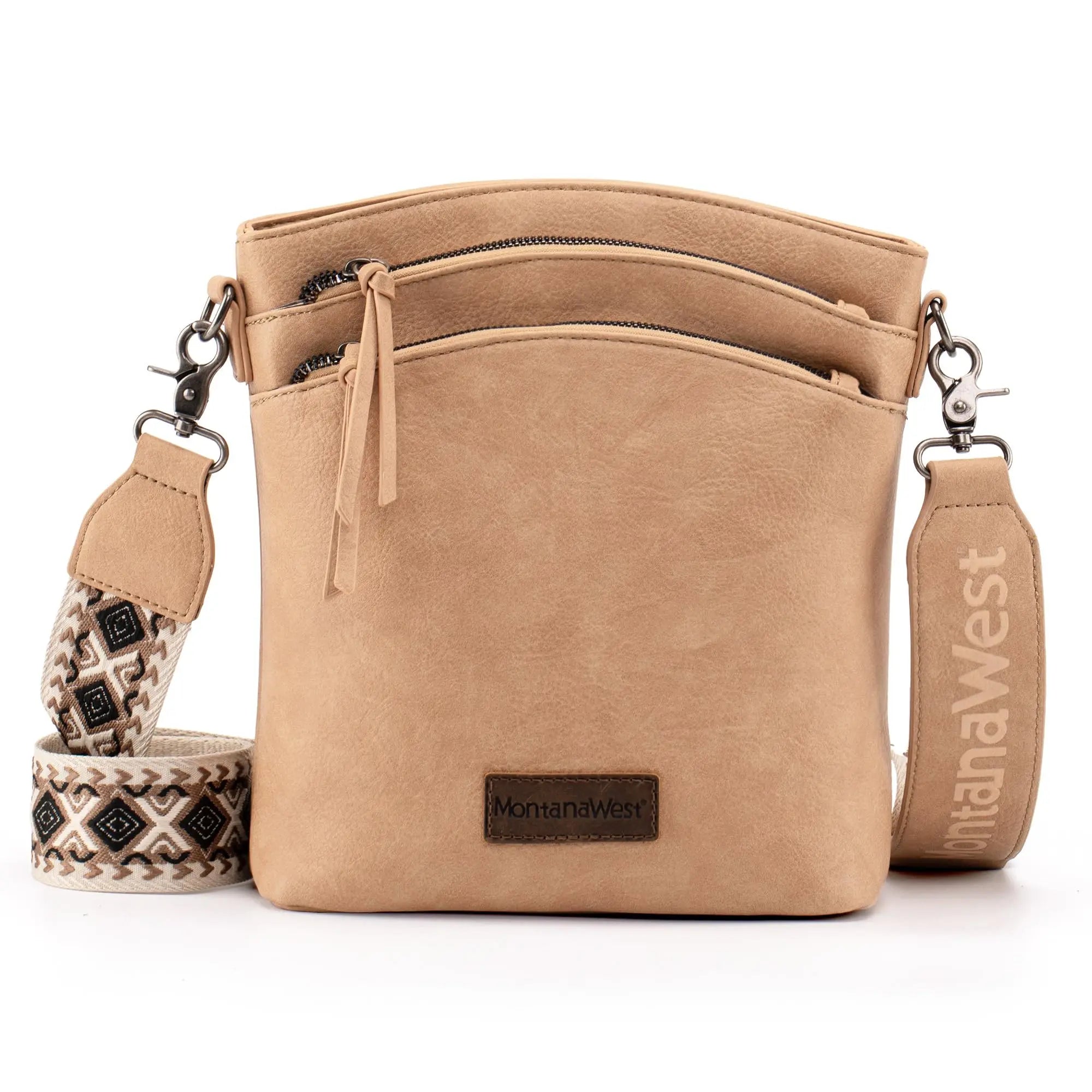 Montana West Double Compartments Cross Body Bag for Women with Adjustable Strap
