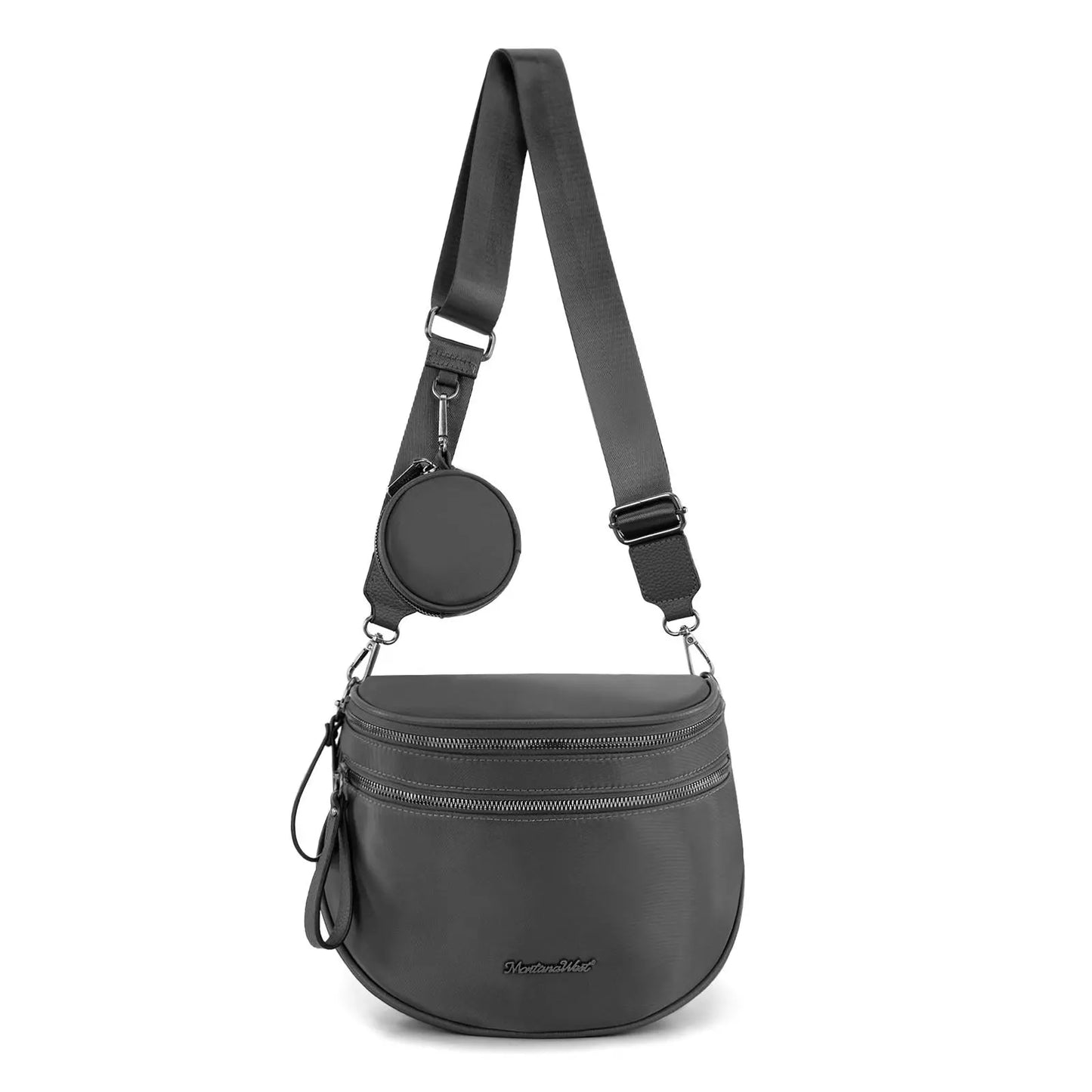 Montana West Large Bum Bag Nylon Crossbody Bags Mom Purse with with Coin Purse
