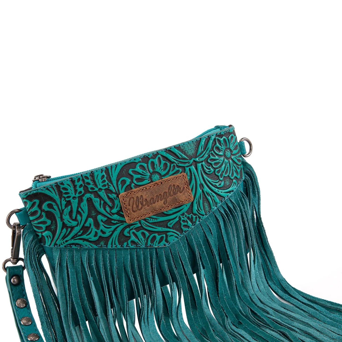 Wrangler Crossbody Small Purse for Women Wristlet Fringe Bag Western Purse