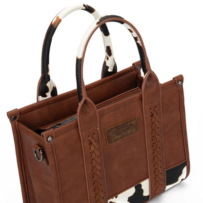 Wrangler Tote Bag for Women Western Cow Print Purse Designer Top Handle Handbags