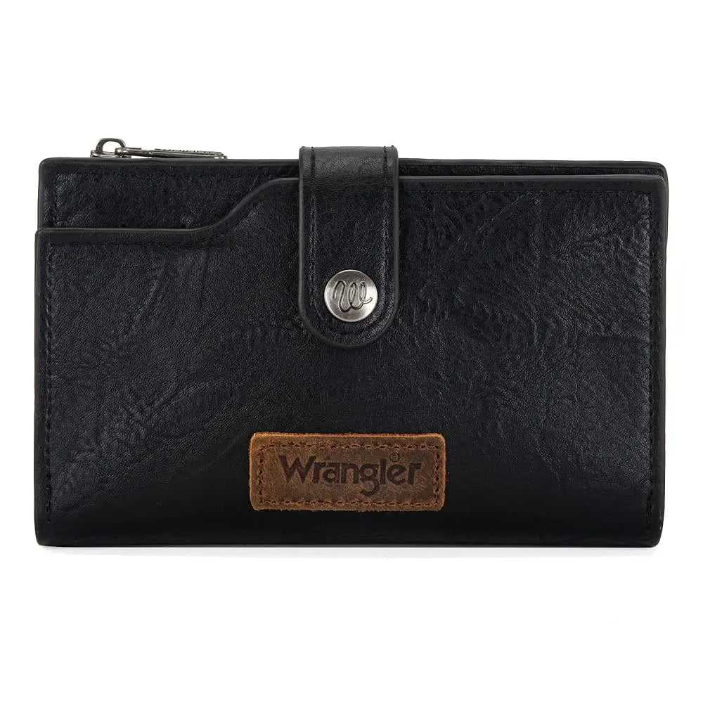 Wrangler Wallet for Women Cow Print Bifold Wallet Card Cases & Money Organizers