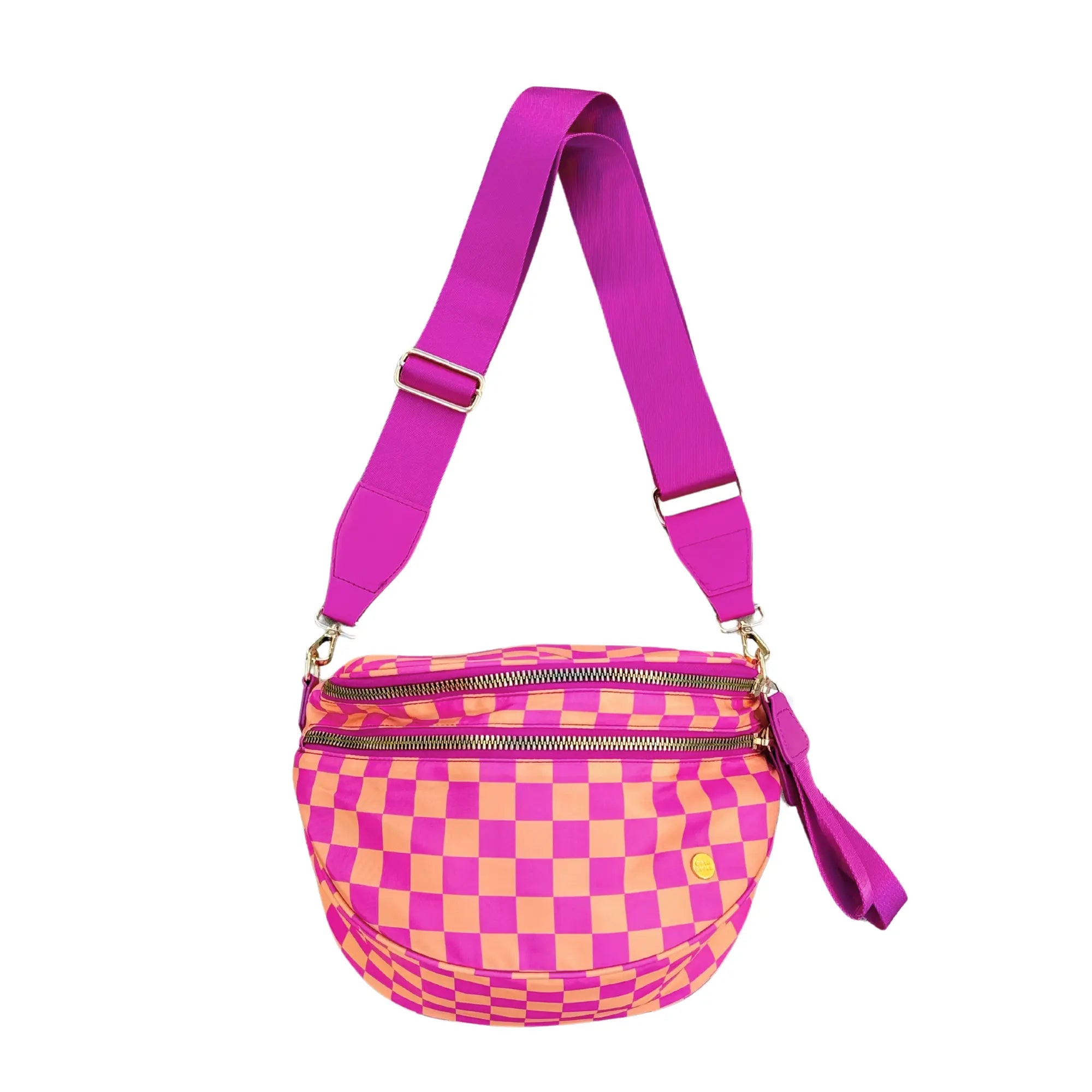 Gold Blush BEST SELLING Nylon Bum Bag Crossbody Bag MORE COLORS! Checkered Bum Bag Versatile Bum Bag