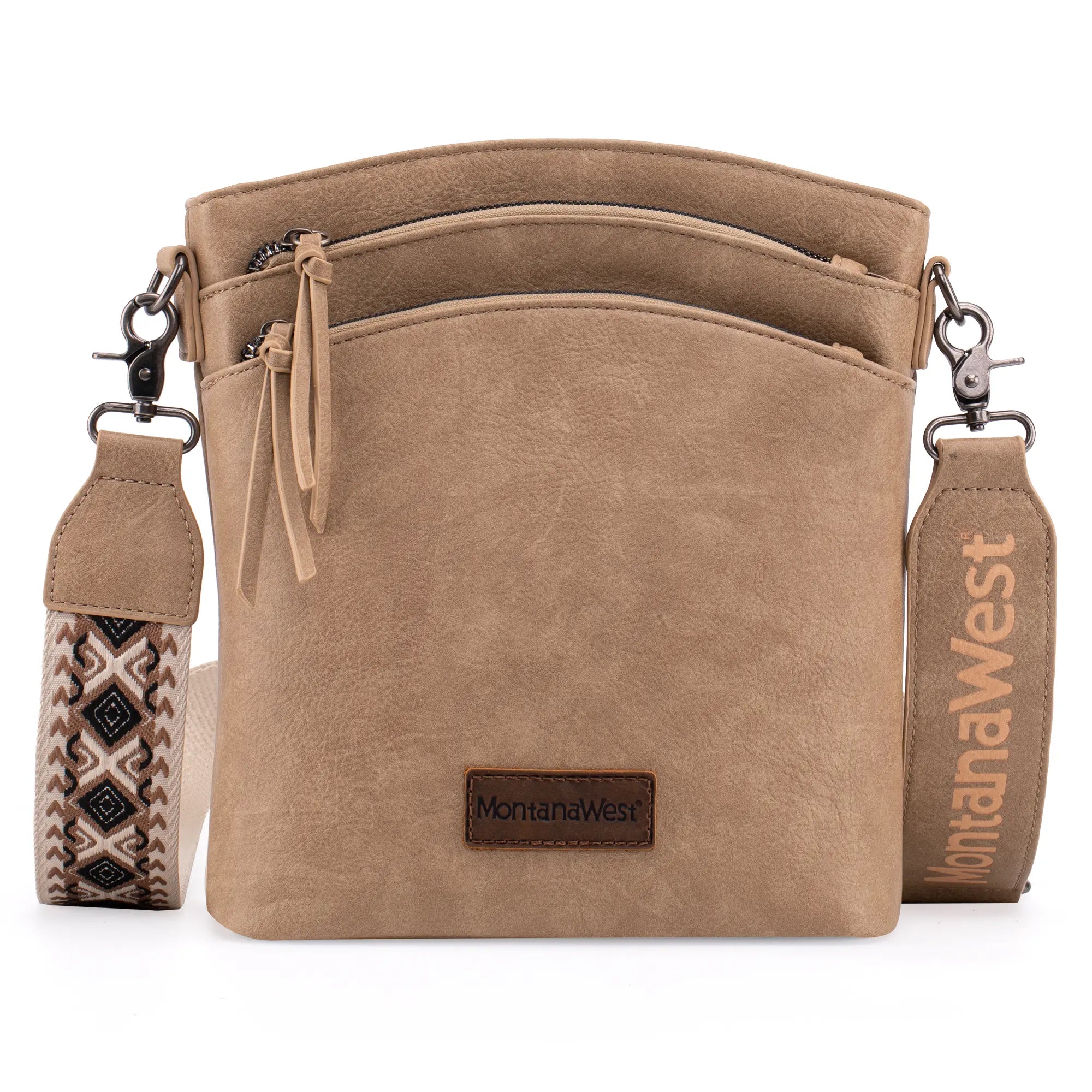 Montana West Double Compartments Cross Body Bag for Women with Adjustable Strap