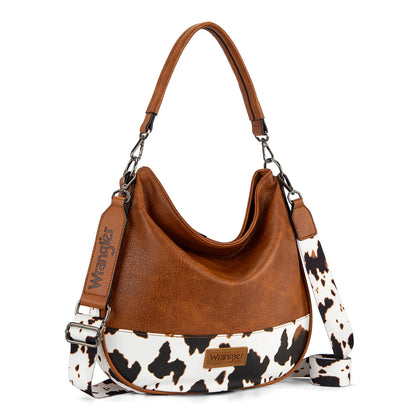Wrangler Hobo Bags Large Crossbody Bags for Women Shoulder Purses with Striped Cotton Straps
