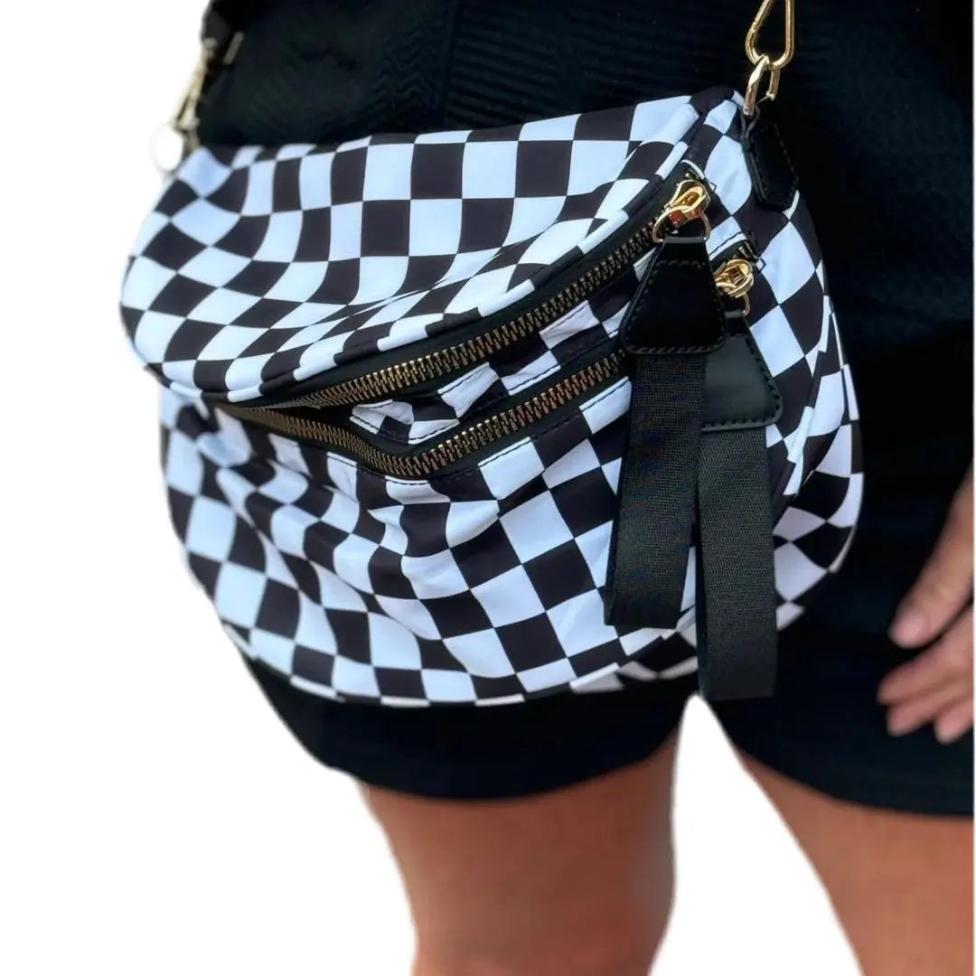 Gold Blush BEST SELLING Nylon Bum Bag Crossbody Bag MORE COLORS! Checkered Bum Bag Versatile Bum Bag